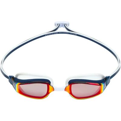 Aqua Sphere Fastlane Red Titanium Mirrored Goggles - Navy Blue/ Red - Unisex Aqua Sphere Fastlane Red Titanium Mirrored Goggles - Navy Blue/ Red - Unisex