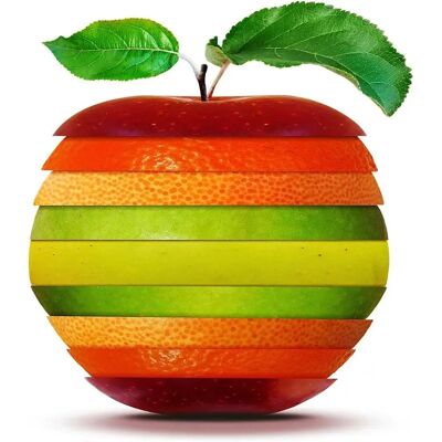 Hexoa Décoration de Table 50x50 cm Multicolore - Tranches de fruit - Publicité Hexoa Décoration de Table 50x50 cm Multicolore - Tranches de fruit - Publicité
