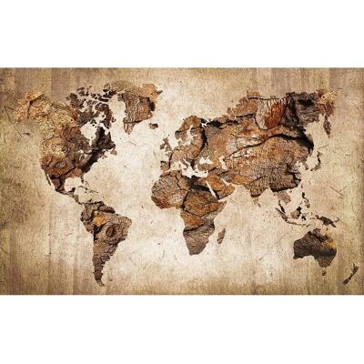 Carte du monde Hexoa en bois - 80x50 cm - Carte - Publicité Carte du monde Hexoa en bois - 80x50 cm - Carte - Publicité