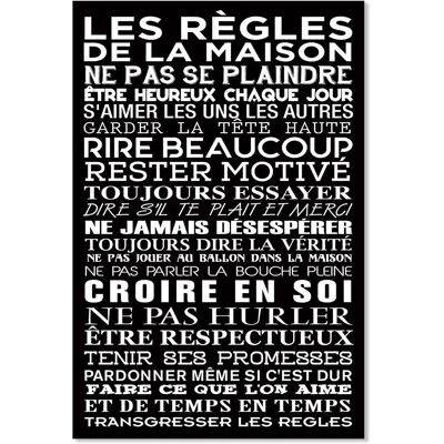 Affiche de cuisine Hexoa - Made in France - Noir 40x60cm - Publicité Affiche de cuisine Hexoa - Made in France - Noir 40x60cm - Publicité