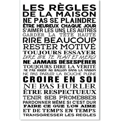 Hexoa Zasady domu 2 - Affiche - Noir - Décoration cuisine - Publicité Hexoa Zasady domu 2 - Affiche - Noir - Décoration cuisine - Publicité