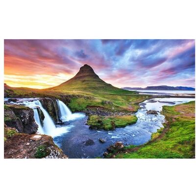 Hexoa - Waterfall Landscape - 60x40cm - Vert - Poster - Publicité Hexoa - Waterfall Landscape - 60x40cm - Vert - Poster - Publicité