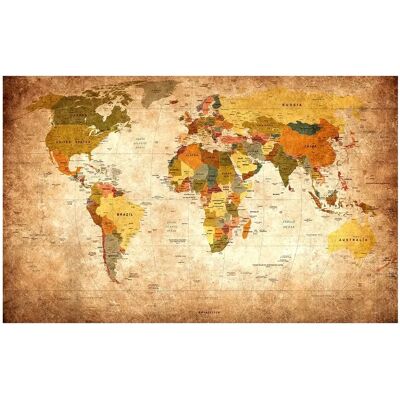 Hexoa Modèle 60x40cm - Poster Carte du Monde Orangée - Fabriqué en France - Publicité Hexoa Modèle 60x40cm - Poster Carte du Monde Orangée - Fabriqué en France - Publicité