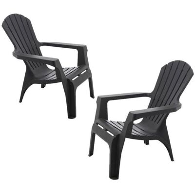 Chaise Adirondack de Jardin Univers Decor - Anthracite - 2 Unités - Publicité Chaise Adirondack de Jardin Univers Decor - Anthracite - 2 Unités - Publicité