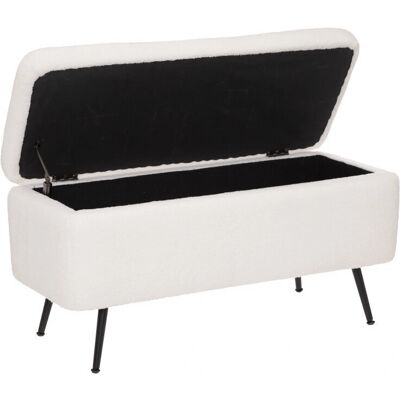 Banquette de Rangement Blanche Aurora Atmosphera - Banquette - Publicité Banquette de Rangement Blanche Aurora Atmosphera - Banquette - Publicité