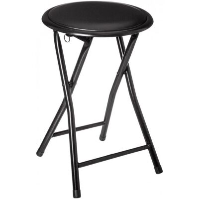 Atmosphera - Elisa - Noir - PVC - Tabouret pliant - Publicité Atmosphera - Elisa - Noir - PVC - Tabouret pliant - Publicité