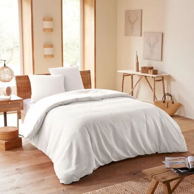Ensemble de Couette Nid d'Abeille Univers Decor Neige - Linge de lit - Publicité Ensemble de Couette Nid d'Abeille Univers Decor Neige - Linge de lit - Publicité