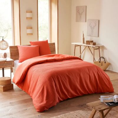 Ensemble de housse de duvet Nid d'Abeille UNIVERS DÉCOR - Publicité Ensemble de housse de duvet Nid d'Abeille UNIVERS DÉCOR - Publicité