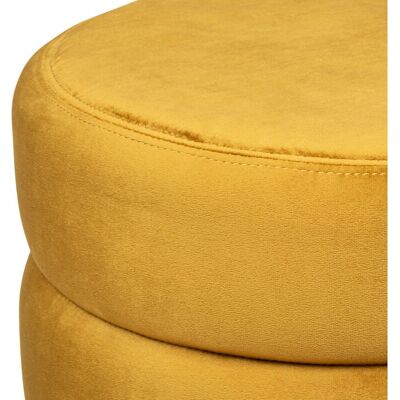 Pouf en Velours Ocre Sinan Atmosphera - Publicité Pouf en Velours Ocre Sinan Atmosphera - Publicité