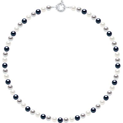 Ateliers Saint Germain White/Grey Pearl Necklace - 6-7 mm - Silver - 42 cm - Made in France Ateliers Saint Germain White/Grey Pearl Necklace - 6-7 mm - Silver - 42 cm - Made in France