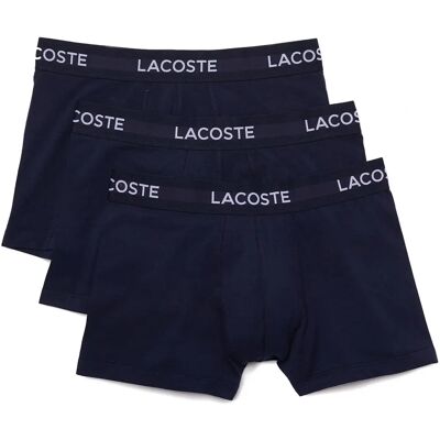 Lacoste Herre Underwear Trunk Blød Stretch Bomuld 3 Pak Navy M Lacoste Herre Underwear Trunk Blød Stretch Bomuld 3 Pak Navy M
