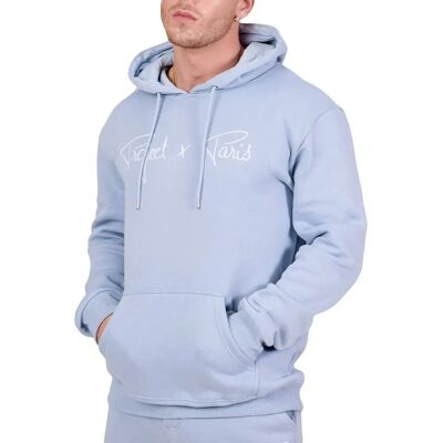 Sweat à capuche bleu ciel Project X Paris - Unisexe Oversize - Publicité Sweat à capuche bleu ciel Project X Paris - Unisexe Oversize - Publicité