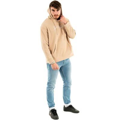 Felpa Oversize con Cappuccio e Coste - Uomo Felpa Oversize con Cappuccio e Coste - Uomo