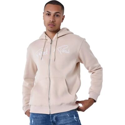 Veste zippée Beige - XL - Publicité Veste zippée Beige - XL - Publicité