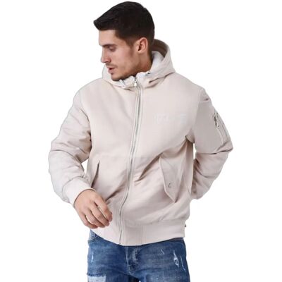 Project X Paris Elfenbein Zweischichtiger Kapuzenjacke - Kapuzenjacke Project X Paris Elfenbein Zweischichtiger Kapuzenjacke - Kapuzenjacke