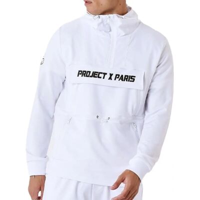 Project X Paris Weiß Windbreaker Kapuzensweatshirt L Project X Paris Weiß Windbreaker Kapuzensweatshirt L