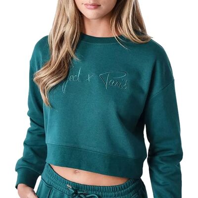 Project X Paris Grün Sweatshirt - Basic F212103 - Damen Project X Paris Grün Sweatshirt - Basic F212103 - Damen
