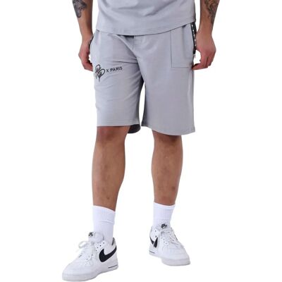 Project X Paris Light gray Shorts - Elastic Waist - Above Knee Project X Paris Light gray Shorts - Elastic Waist - Above Knee