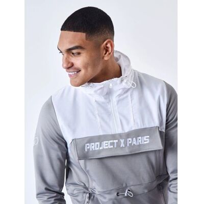 Project X Paris Light Gray Windbreaker Hooded Sweatshirt - Hooded sweatshirt Project X Paris Light Gray Windbreaker Hooded Sweatshirt - Hooded sweatshirt