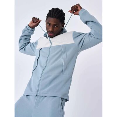 Project X Paris Blau-Grau Zweimaterial Jogging Jacke - L Project X Paris Blau-Grau Zweimaterial Jogging Jacke - L