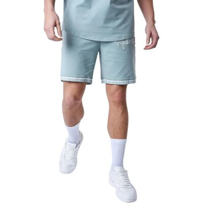 Project X Paris Blau-grüne Relief-Logo Shorts - Shorts Project X Paris Blau-grüne Relief-Logo Shorts - Shorts