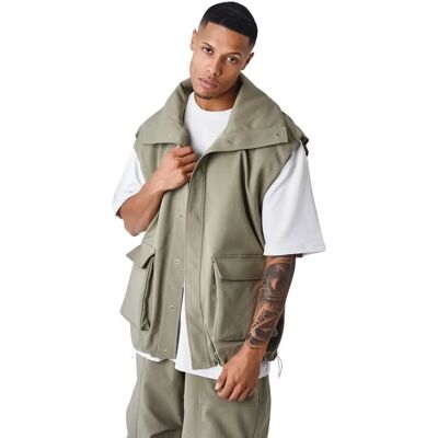 Project X Paris Oliv Modell L Weste - Oversized mit Taschen Project X Paris Oliv Modell L Weste - Oversized mit Taschen