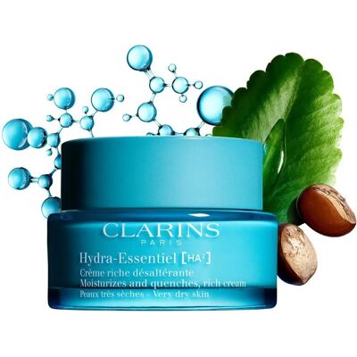 Clarins Hydra-Essentiel Rich Face Moisturizer Women 50 ml Cream Clarins Hydra-Essentiel Rich Face Moisturizer Women 50 ml Cream