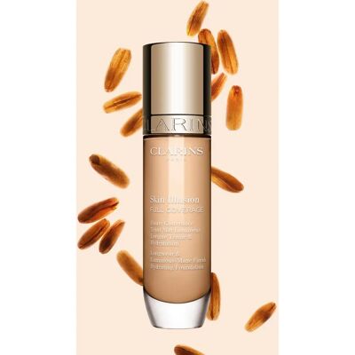 Clarins Skin Illusion Full Coverage Foundation - Langvarig, lyst, matt finish, 36 nyanser Clarins Skin Illusion Full Coverage Foundation - Langvarig, lyst, matt finish, 36 nyanser