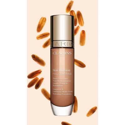 Clarins Skin Illusion Full Coverage Foundation - Hydrerende, Langvarig, 112C Clarins Skin Illusion Full Coverage Foundation - Hydrerende, Langvarig, 112C