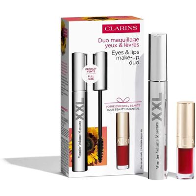 Clarins Wonder Volume XXL Mascara Set - Mascara, Augen- & Lippen-Entferner Clarins Wonder Volume XXL Mascara Set - Mascara, Augen- & Lippen-Entferner
