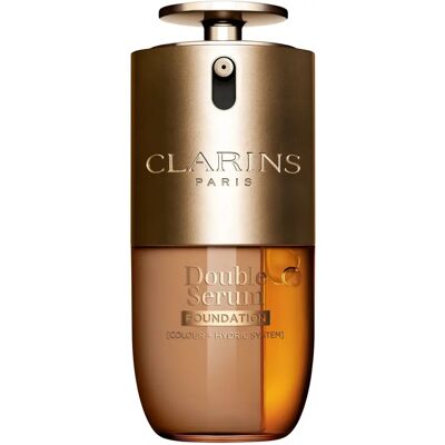 Clarins Double Serum Foundation - Hybridserum-Foundation, leuchtendes Satin-Finish, mittel bis volle Deckkraft Clarins Double Serum Foundation - Hybridserum-Foundation, leuchtendes Satin-Finish, mittel bis volle Deckkraft