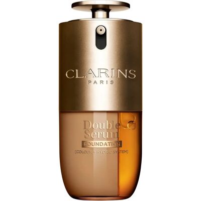 Clarins Doppelserum Foundation - Hybride Serum-Foundation, leuchtendes Satin-Finish, 37 Töne Clarins Doppelserum Foundation - Hybride Serum-Foundation, leuchtendes Satin-Finish, 37 Töne