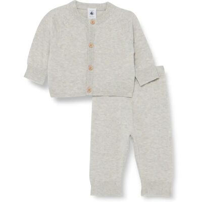 Conjunto bebê Petit Bateau - Lã & Algodão - Branco Conjunto bebê Petit Bateau - Lã & Algodão - Branco