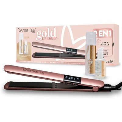 Prostownica do włosów Saint-Algue Demeliss Gold Love - 2 w 1 - Przezroczysty Prostownica do włosów Saint-Algue Demeliss Gold Love - 2 w 1 - Przezroczysty