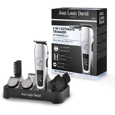 JEAN LOUIS DAVID JLD ULTIMATE TRIMMER - 6-i-1 Hår-, Skägg-, Näs-, Öron- & Kroppstrimmer JEAN LOUIS DAVID JLD ULTIMATE TRIMMER - 6-i-1 Hår-, Skägg-, Näs-, Öron- & Kroppstrimmer