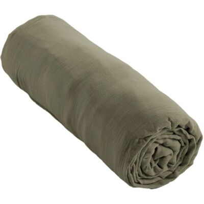 Drap-housse GAÏA Romarin Marron - Linge de lit - Publicité Drap-housse GAÏA Romarin Marron - Linge de lit - Publicité