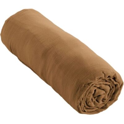 Drap-housse GAÏA Camel Brown 160x200 - Drap-housse - Publicité Drap-housse GAÏA Camel Brown 160x200 - Drap-housse - Publicité
