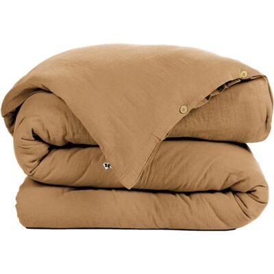 Housse de couette GAÏA Camel Marron 240 x 220 cm - Publicité Housse de couette GAÏA Camel Marron 240 x 220 cm - Publicité