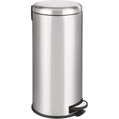 Kitchen Move - Cubo de basura de acero inoxidable cepillado con pedal - 30L Kitchen Move - Cubo de basura de acero inoxidable cepillado con pedal - 30L