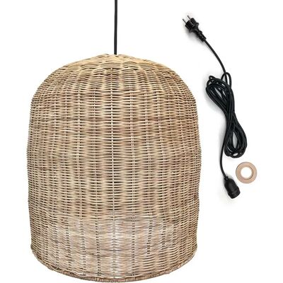 Lumisky Suspension extérieure en rotin naturel - Câble 5m - Style bohème - Éclairage extérieur - Publicité Lumisky Suspension extérieure en rotin naturel - Câble 5m - Style bohème - Éclairage extérieur - Publicité