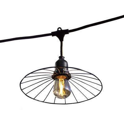 Guirlande lumineuse extérieure Lumisky en acier et ampoules filament - Chic Cage Light - Publicité Guirlande lumineuse extérieure Lumisky en acier et ampoules filament - Chic Cage Light - Publicité