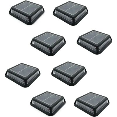 Lumisky - Conjunto de 8 focos solares LED blanco cálido - Negro Lumisky - Conjunto de 8 focos solares LED blanco cálido - Negro