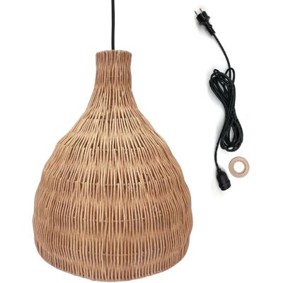Lumisky Lampada da Soffitto Esterno Rattan Naturale - Stile Boho Lumisky Lampada da Soffitto Esterno Rattan Naturale - Stile Boho