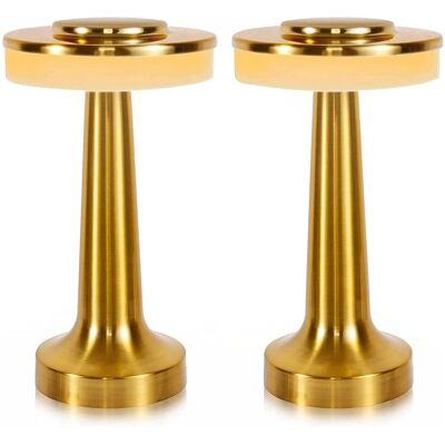 Lumisky - Ensemble de 2 lampes de table sans fil H21cm or - Ensemble de lampes de table Lumisky - Ensemble de 2 lampes de table sans fil H21cm or - Ensemble de lampes de table