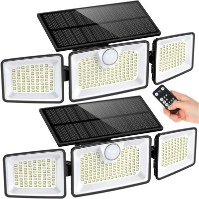 Lumisky GLEAMAX Zonne-spotlights Set - 2 Stuks, 270° Breed, Bewegingssensor Lumisky GLEAMAX Zonne-spotlights Set - 2 Stuks, 270° Breed, Bewegingssensor