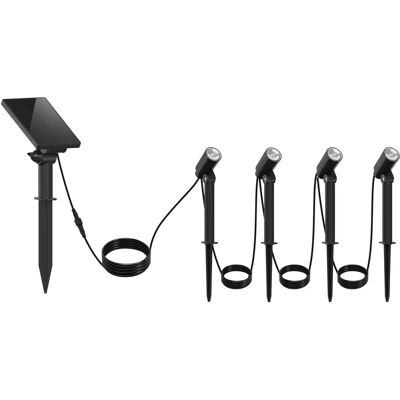 Lumisky H27cm roundy lot de 4 spots solaires LED - éclairage extérieur Lumisky H27cm roundy lot de 4 spots solaires LED - éclairage extérieur