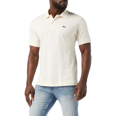 Polo Classique Lacoste Hommes - Blanc Tan Ecru Crème - Coupe Classique - Publicité Polo Classique Lacoste Hommes - Blanc Tan Ecru Crème - Coupe Classique - Publicité