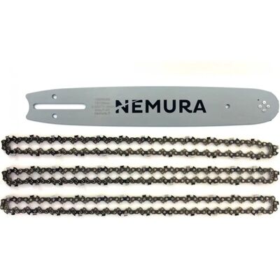 Chaîne de guidage Nemura 25cm avec 3 chaînes 40 pignons - Publicité Chaîne de guidage Nemura 25cm avec 3 chaînes 40 pignons - Publicité