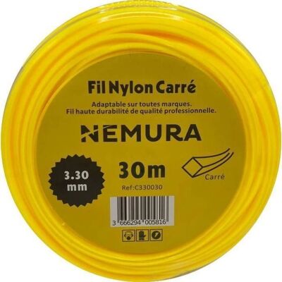 NEMURA - Fil carré pour débroussailleuse 30m - Nylon durable - Publicité NEMURA - Fil carré pour débroussailleuse 30m - Nylon durable - Publicité