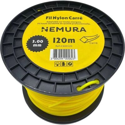 NEMURA Modèle 120m, ø 3.00mm Fil de coupe carré - Publicité NEMURA Modèle 120m, ø 3.00mm Fil de coupe carré - Publicité